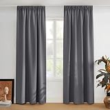 PONY DANCE Thermal Blackout Curtain 2 Panels 140x245 cm Black