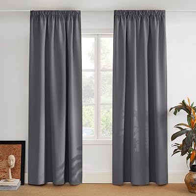 PONY DANCE Thermal Blackout Curtain 2 Panels 140x245 cm Black