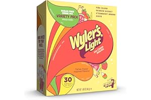 WYLER'S LIGHT Wyler’s Light Island Flavors Variety Pack, Singles To Go Sugar Free Drink Mix, Low Calorie Water Enhancer, 30 Sticks, Piña Colada, Rainbow Sherbet, Strawberry Banana, Guava
