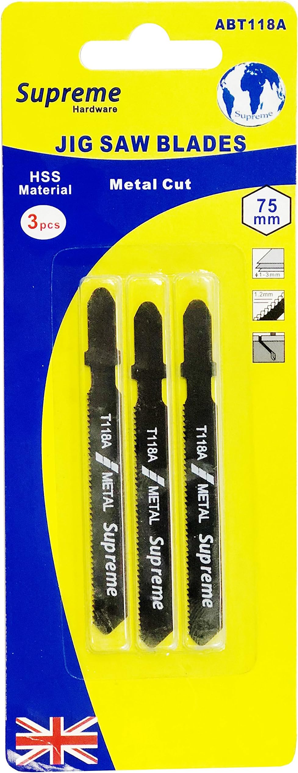 Supreme Jigsaw Blades T118A Metal