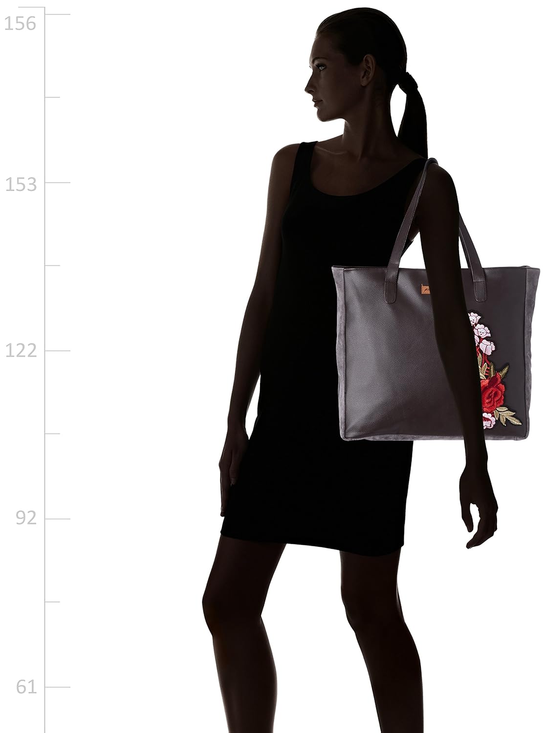 kanvas katha women's tote bag (dark grey) ()
