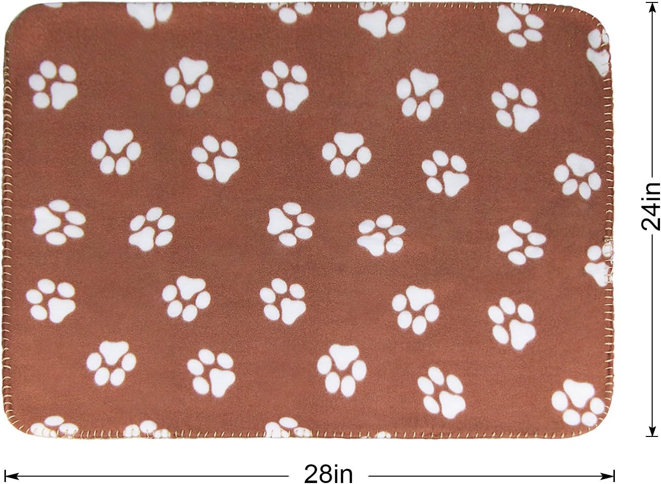 Comsmart Warm Paw Print Blanket/Bed Cover for Dogs and Cats, 6 Pack of 24x28 Inches : Pet Supplies