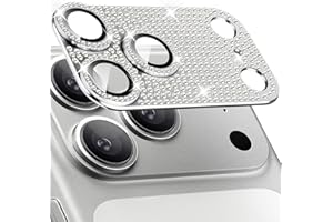 Khxriypha for iPhone 17 Pro Camera Lens Protector, Diamond Rhinestone Military Grade Shatterproof Metal Frame, 9H Hardness Te