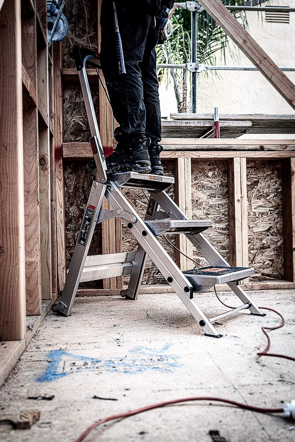 Little Giant Ladders, Safety Step, 3-Step, 3 Foot, Step Stool, Aluminum, Type 1A, 300 lbs Weight Rating, (10310BA): Home Improvement