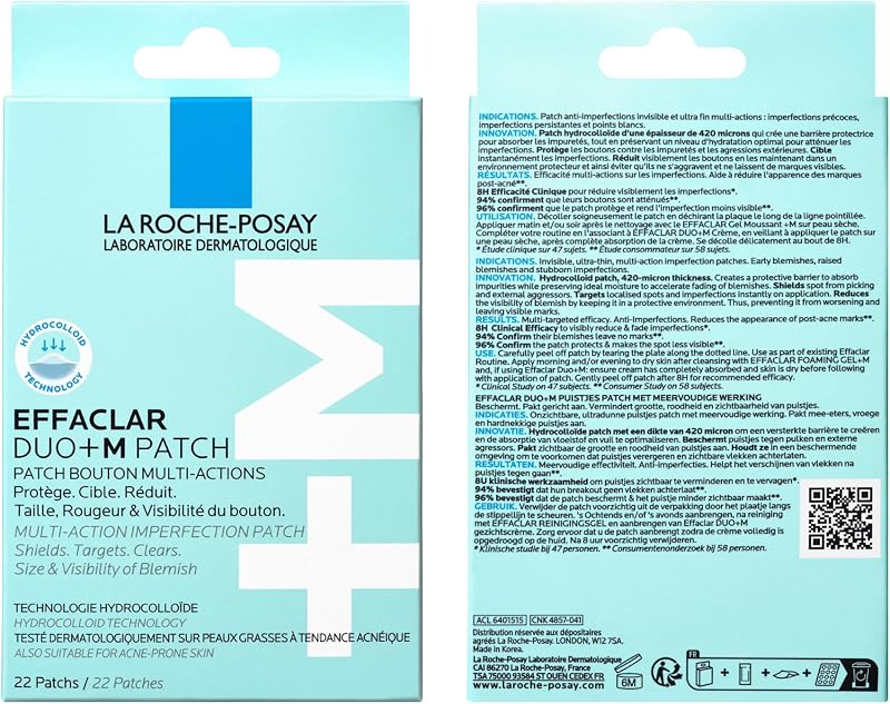 Effaclar Duo+M Anti-Pickel Patches, Hydrokolloid-Technologie, 22 Stück