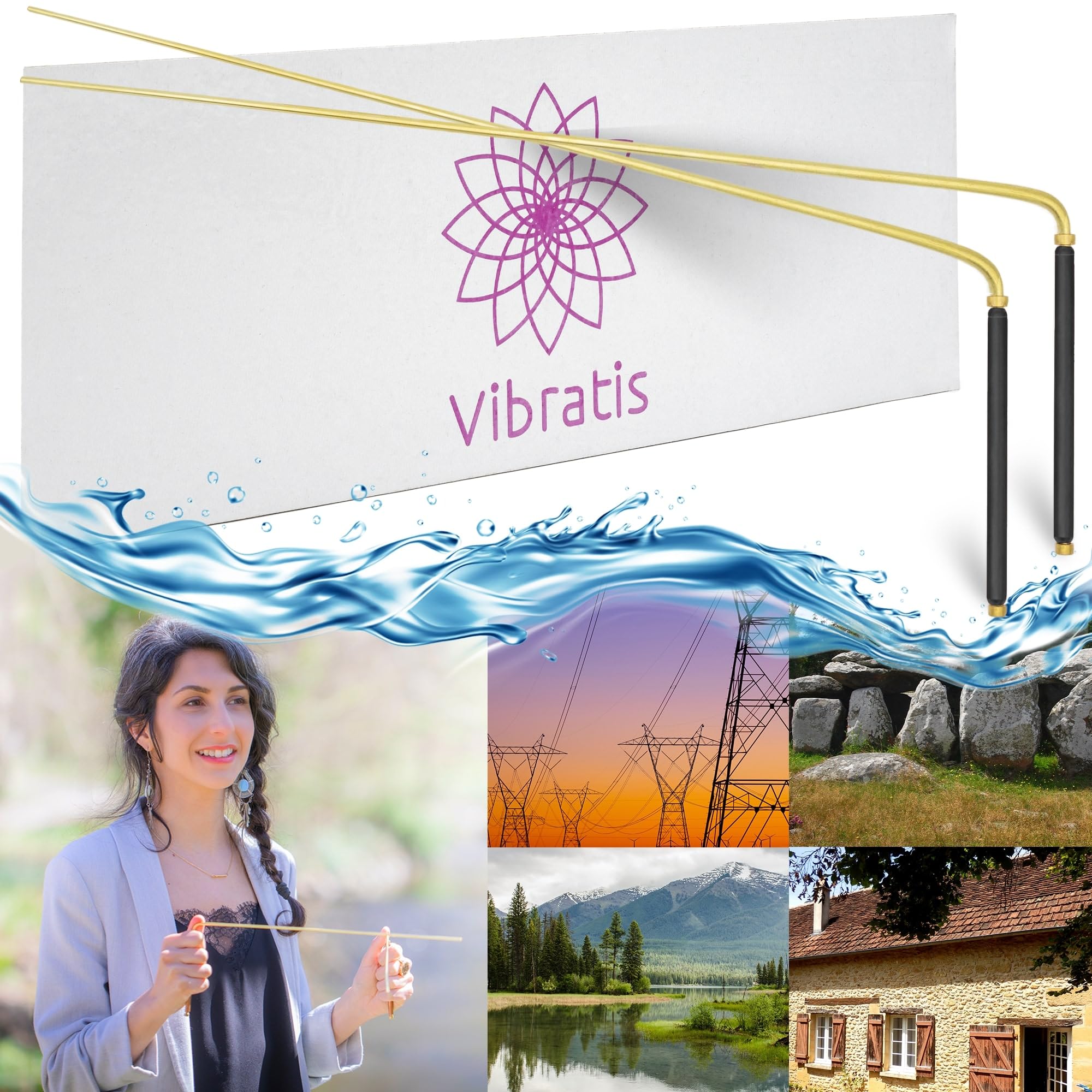 PROFESSIONAL Dowsing Rods - Dowsing Rods for Geobiology, FengShui, Water Dowsing, Object Location