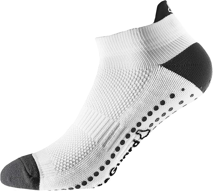 liiteGuard short-Grip Socks for men and women- Sports socks (White, 44
