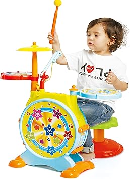 Prextex Kids' Electric Toy Drum Set 