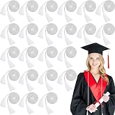 Geosar 48 Pcs Graduation Cords, Honor Cords with Tassel for Bachelor, Master, Doctor Graduation Ceremonies (White)