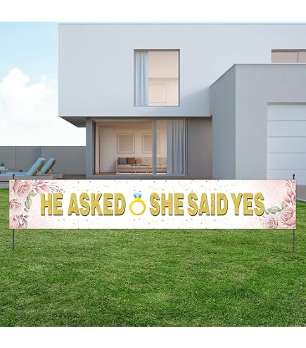„She Said Yes“ Gartenflagge – Doppelseitig, 30,5x45,7 Cm, Perfekt Für Hochzeit & Verlobung