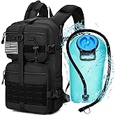 1050D Tactical Hydration Backpack with 3L TPU Water Bladder, Military Molle Water Backpack Perfect for Men & Women, Hydration Pack for Hiking, Biking, Running, Climbing, Hunting, Daily Use