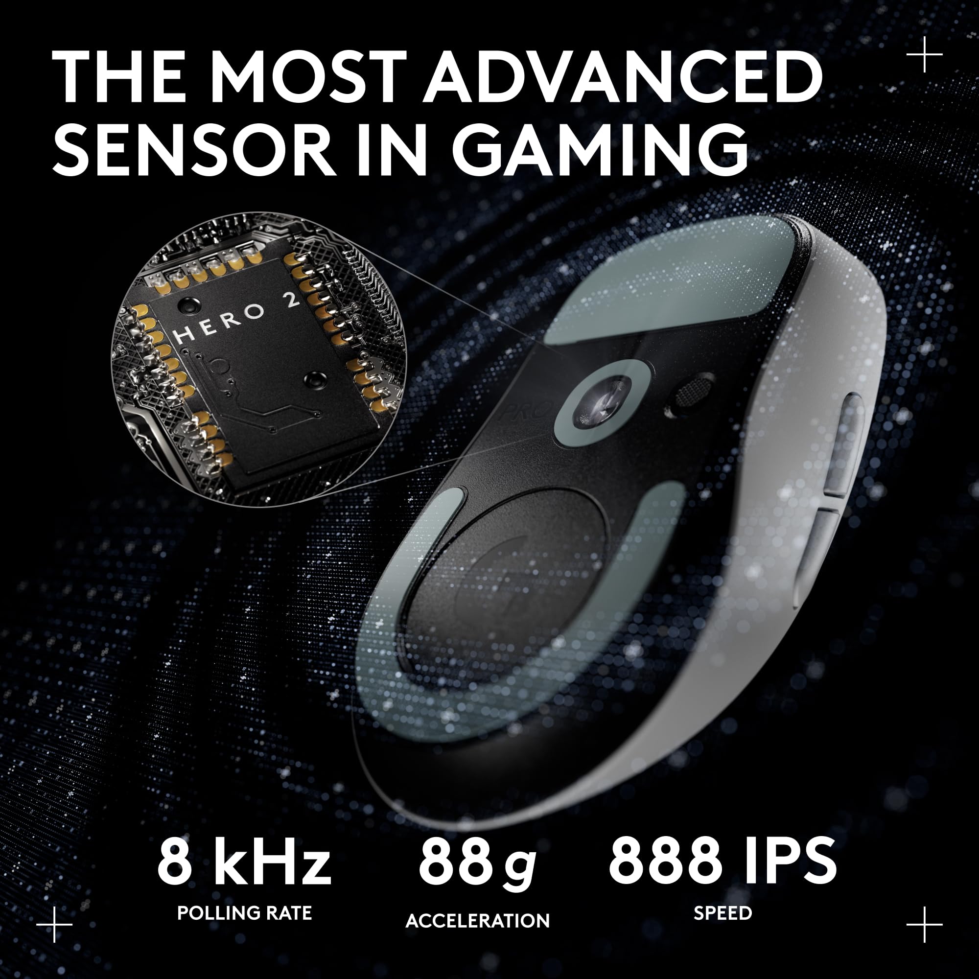 Logitech G PRO X Superlight 2 DEX Wireless Gaming Mouse, 60g pro-Grade Right-Handed Mouse with 5 programmable Buttons, USB-C Charging, 44k DPI Sensor, up to 8 kHz Polling for PC/Mac - White