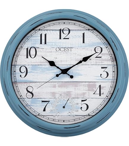 Amazon.com: JENLYSTIME 16 Inch Blue Vintage Waterproof Indoor