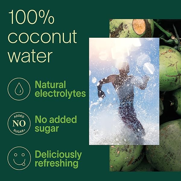 ZICO 100% COCONUT WATER, NO ADDED SUGAR, REFRESHINGLY DELICIOUS, HYDRATION WITH ELECTROLYTES, 16.9 FL OZ (PACK OF 12)