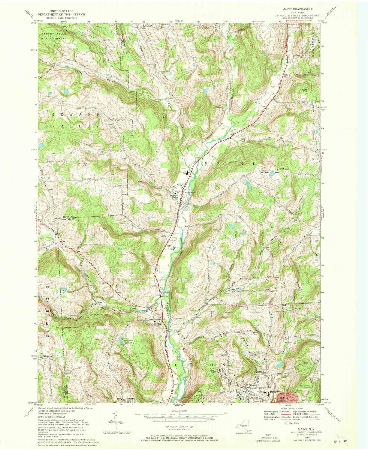 Amazon Com Yellowmaps Maine Ny Topo Map 1 24000 Scale 7 5 X 7 5 Minute Historical 1969 Updated 1971 26 9 X 22 1 In Polypropylene Sports Outdoors
