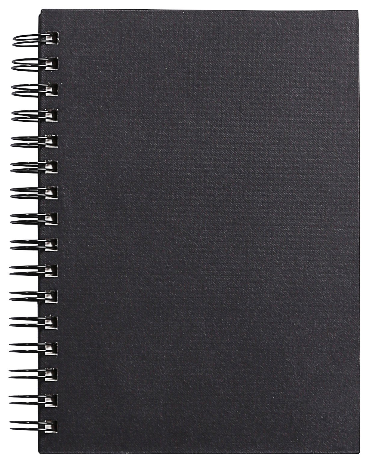 Clairefontaine - Ref 34256C - Goldline Wirebound Pad (64 White Sheets) - A5 Size, 140gsm Paper, Portrait Layout - Black Cover - Suitable for Dry Techniques