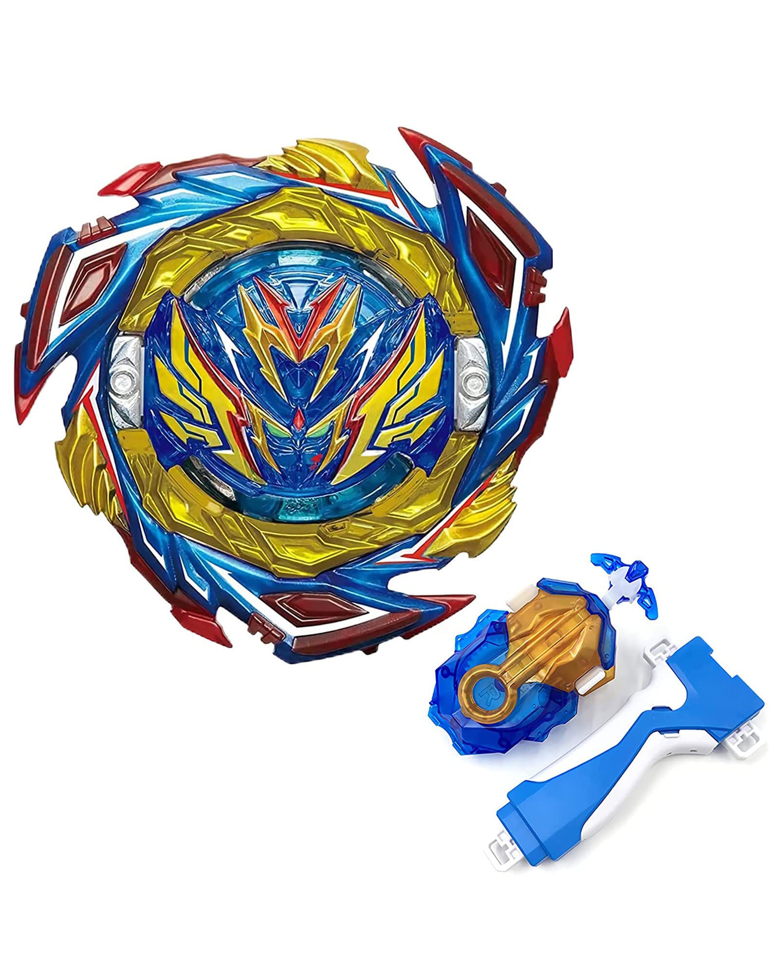 Desamvap Battling Tops, Spinning Tops B-187 Battle Gyro Spinning Tops With Launcher & Grip Right Spin DB Layer System Gifts for Kids Children Boys