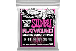 Ernie Ball Super Slinky Flatwound Electric Guitar Strings 9-42 Gauge (P02593)