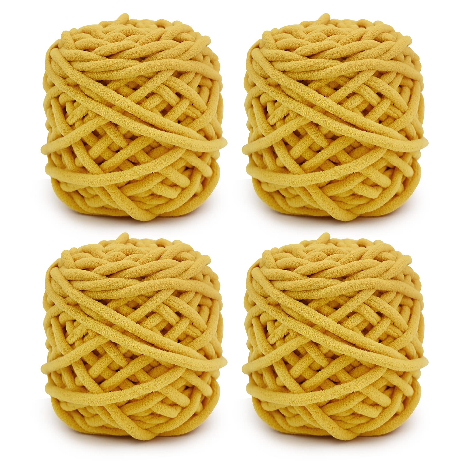 Knitting Wool Yarn 4 x 100g Multi-Colored Soft Chunky Yarn for Crochet Projects Making Plush Balls Handmade Bags Sweaters Shoes Hats Sweaters Blankets Scarves — image 1