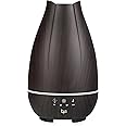 HealthSmart Essential Oil Diffuser, Cool Mist Humidifier and Aromatherapy Diffuser with 500ML Tank Ideal for Large Rooms, Adjustable Timer, Mist Mode and 7 LED Light Colors, Brown
