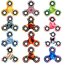6 Toupies Lumineuses SCIONE - Jouets Sensoriels Anti-stress - DEL Phosphorescentes
