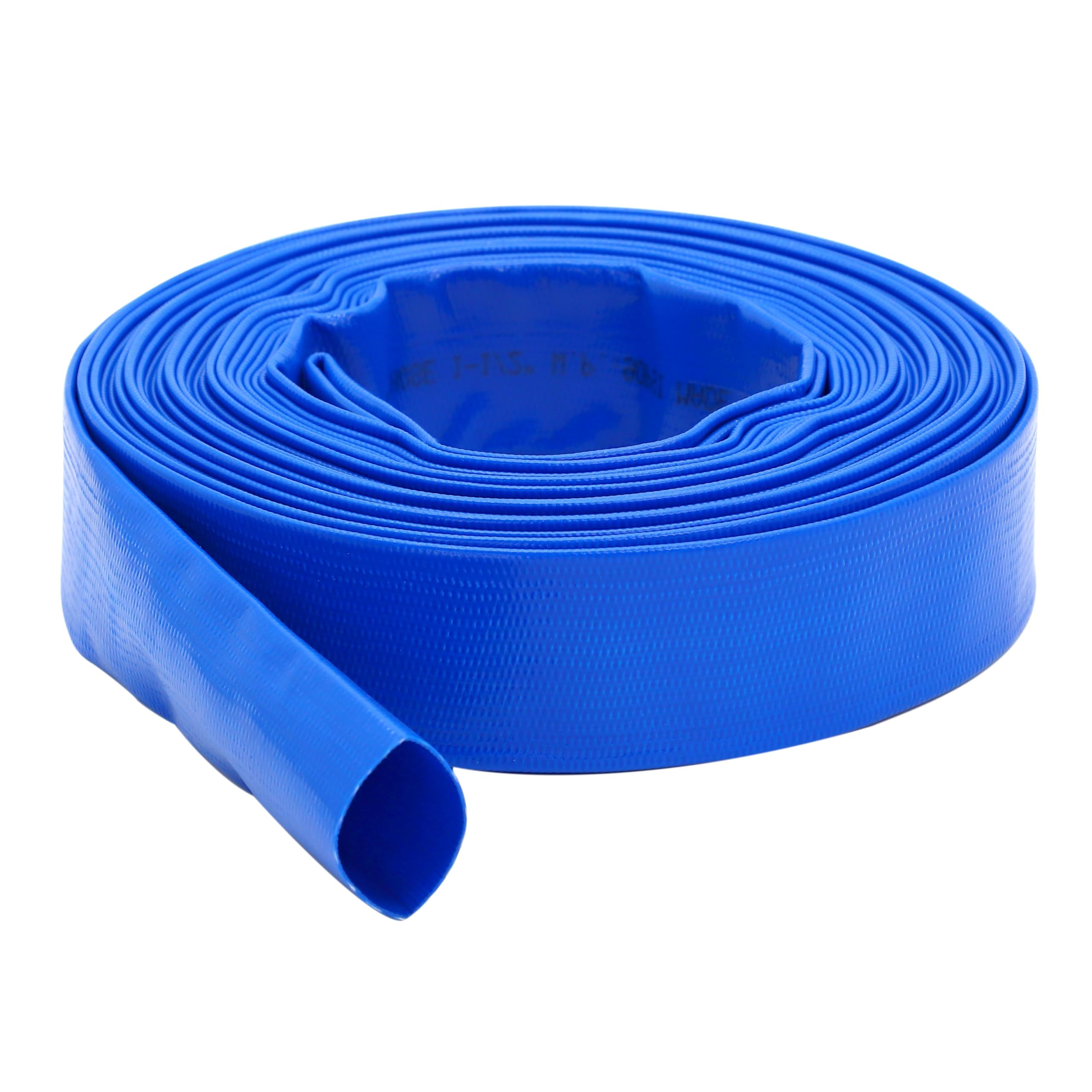 25m x 25mm (1 Inch) Diameter Layflat Discharge Pond Hose Pipe Lay Flat Submersible Pump Water Pump Hose, Blued Duty Pipe for Filling and draining of Swimming Pool Ponds — image 1