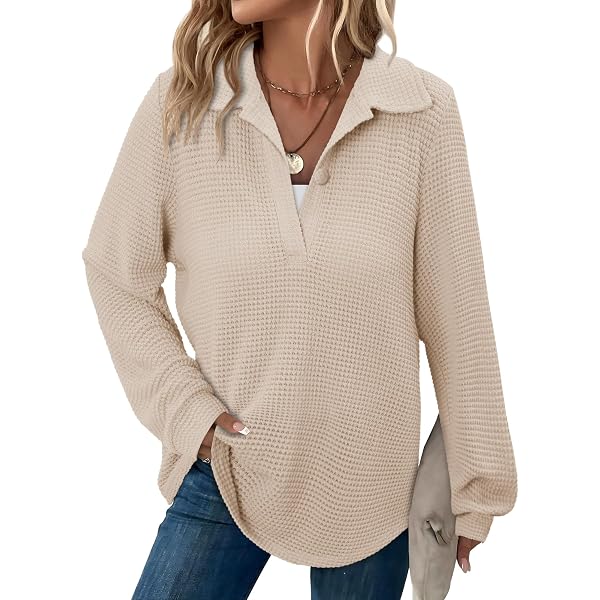Sudadera Con Capucha Oversize Para Mujer - Tejido Waffle, Mangas Largas, Escote En V, Cordones Ajustables, Ideal Para Deporte Y Diario