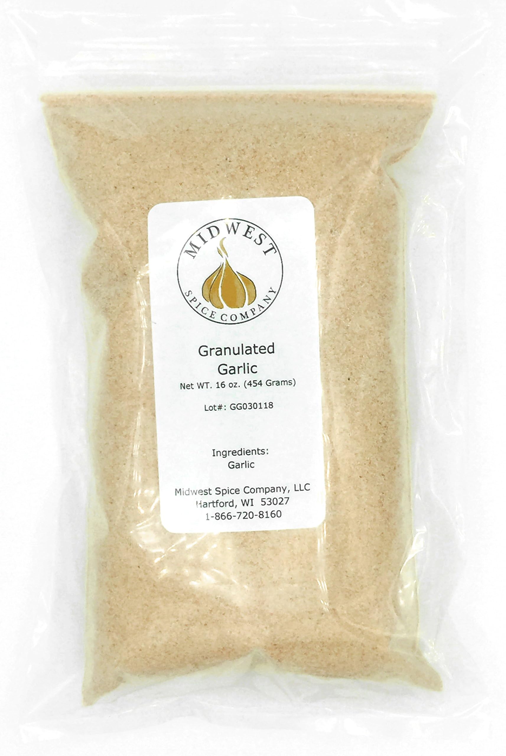 Granulated Garlic 1lb (16 ounces) - Midwest Spice Company