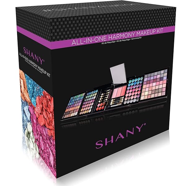 SHANY ALL IN ONE HARMONY MAKEUP SET – ULTIMATE COLOR COMBINATION – EYESHADOWS, BLUSH POWDER, LIP-GLOSS LIPSTICK, MINI MAKEUP BRUSHES, MAKEUP APPLICATORS, HOLIDAY GIFT IDEA – NEW EDITION