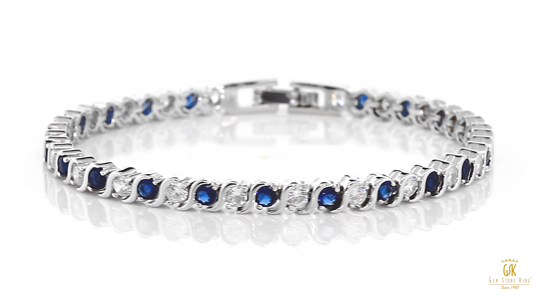 送税込【King Ice】SPIKE STUDDED TENNIS BRACELET(2色 2サイズ) Diamond Tennis Bracelet 2 ct tw Round-Cut 10K White Gold
