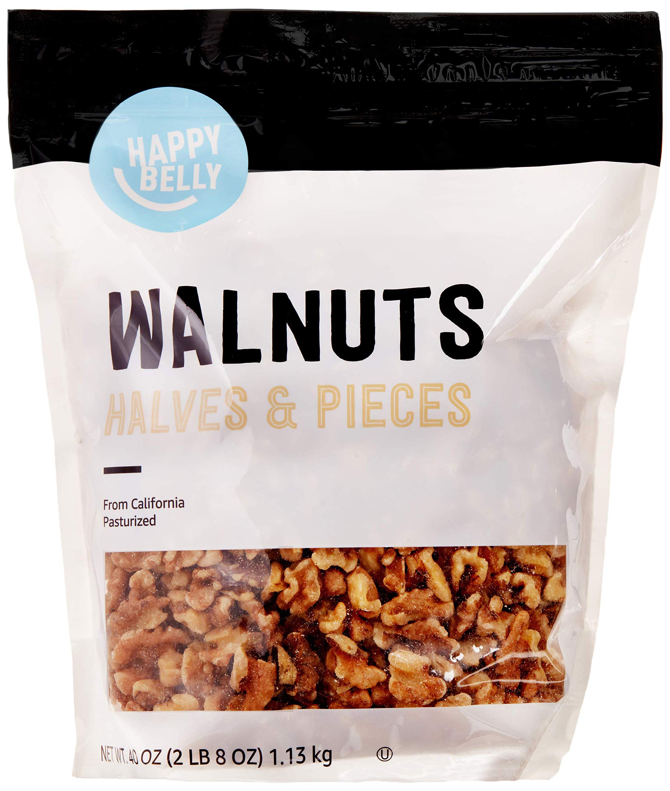Happy Belly California Walnuts, Halves and