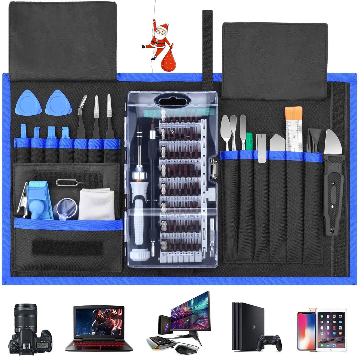 87 in 1 Precision Screwdriver Set, FUJIWAY Magnetic Tip Screwdriver Set with 56 Bits Driver Kit Professional Repair Kit Hand Tool for iPad iPhone Tablets Laptops PC Watches Glasses with Portable Bag