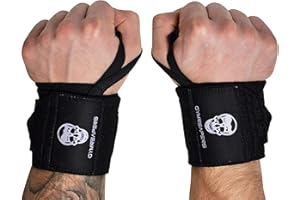Gymreapers Weightlifting Wrist Wraps (IPF Approved) 18" Professional Quality Wrist Support with Heavy Duty Thumb Loop - Best 