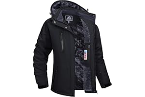 TACVASEN Women's Waterproof Winter Jacket Ski Hooded Insulated Jacket Fleece Warm Snow Outdoor Rain Windbreaker