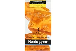 Neutrogena® Original Amber Bar Fragrance-Free Facial Cleansing Bar with Glycerin, Pure & Transparent Gentle Face Wash Bar Soa