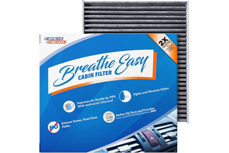 Spearhead Odor Defense Breathe Easy AC & Heater Cabin Filter | Fits Select 2016-2025 Toyota, Lexus, Subaru, 2016-2023 CX-9 Li