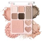 All-in-One Eyeshadow and Blush Contour Makeup Palette (01 Sunset Romance) | Velvet Matte & Diamond Shimmer, Travel-Friendly D