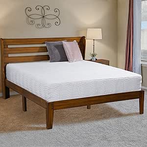 bed platform solid frame wood queen inch headboard frames king luckytaker