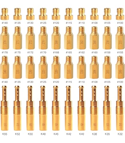 TC-Motor Carburetor Pilot Jets Kit - 10-Piece 6mm X 0.75 Slow Jets For Keihin PJ PWK PWM Carbs