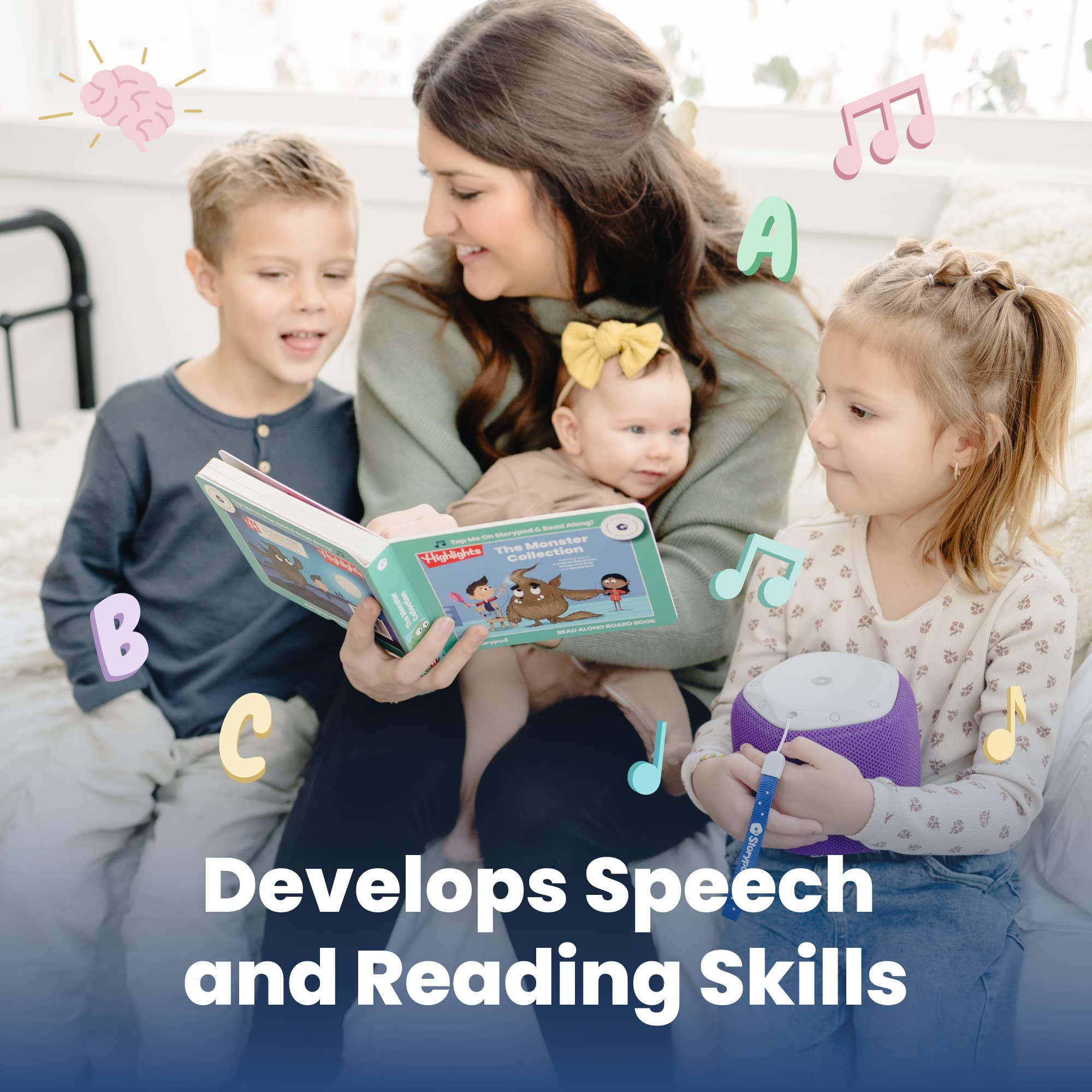 Storypod Learning-First Audio Play System Starter Set Plus Interchangeable Teal Sleeve Interactive Educational Toy & Storyteller Boys & Girls Young Kids Toddlers & Preschoolers (Teal)