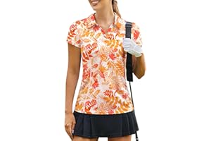 PINSPARK Womens Golf Shirt Short Sleeve Polo Shirts Quick Dry Tennis Tops V-Neck with Collar Pickleball Shirts Golf Outfits