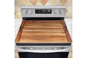 CENLEOHA Noodle Board Stove Cover-Acacia Wood Stove Top Covers for Electric Stove and Gas Stove-Wooden Stovetop Cover for Counter Space-Stove Burner Covers-Sink Cover RV Stove Top Cover
