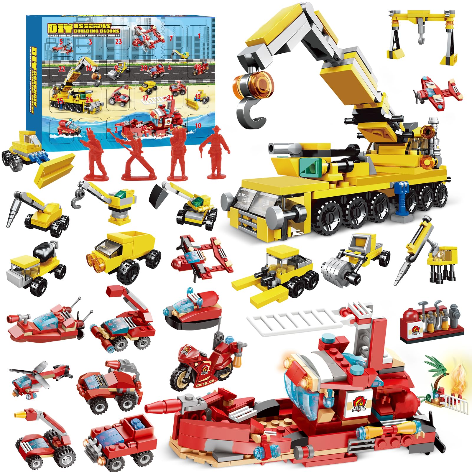Photo 1 of 24 Pack Party Favors for Kids Building Set, Mini Cars Building Blocks Toy for Goodie Bag Stuffers Classroom Prizes, Valentines Day Easter Birthday Gift for Boys Girls Ages 6-12