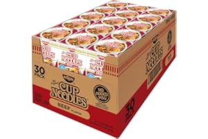 SURGEARK Nissin Cup Noodles, Beef Flavor 2.25 oz ea, 30 ct. A1…