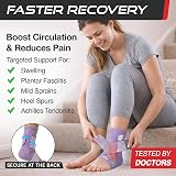 SS Sleeve Stars Ankle Brace with Removable Strap Navy Purple 10-12 in view 2