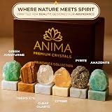 Anima Abundance Crystals Set Large Raw Citrine Pyrite Tigers Eye Green view 2