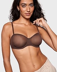 INLYRIC Women's Sheer Strapless Bras Mesh Sexy