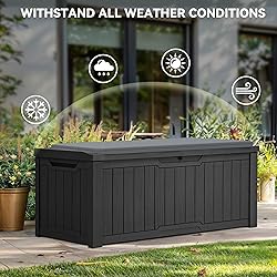 YITAHOME Outdoor Storage Box with Cushion, 120