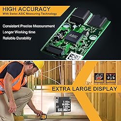 PREXISO 2-in-1 Laser Tape Measure, 135Ft