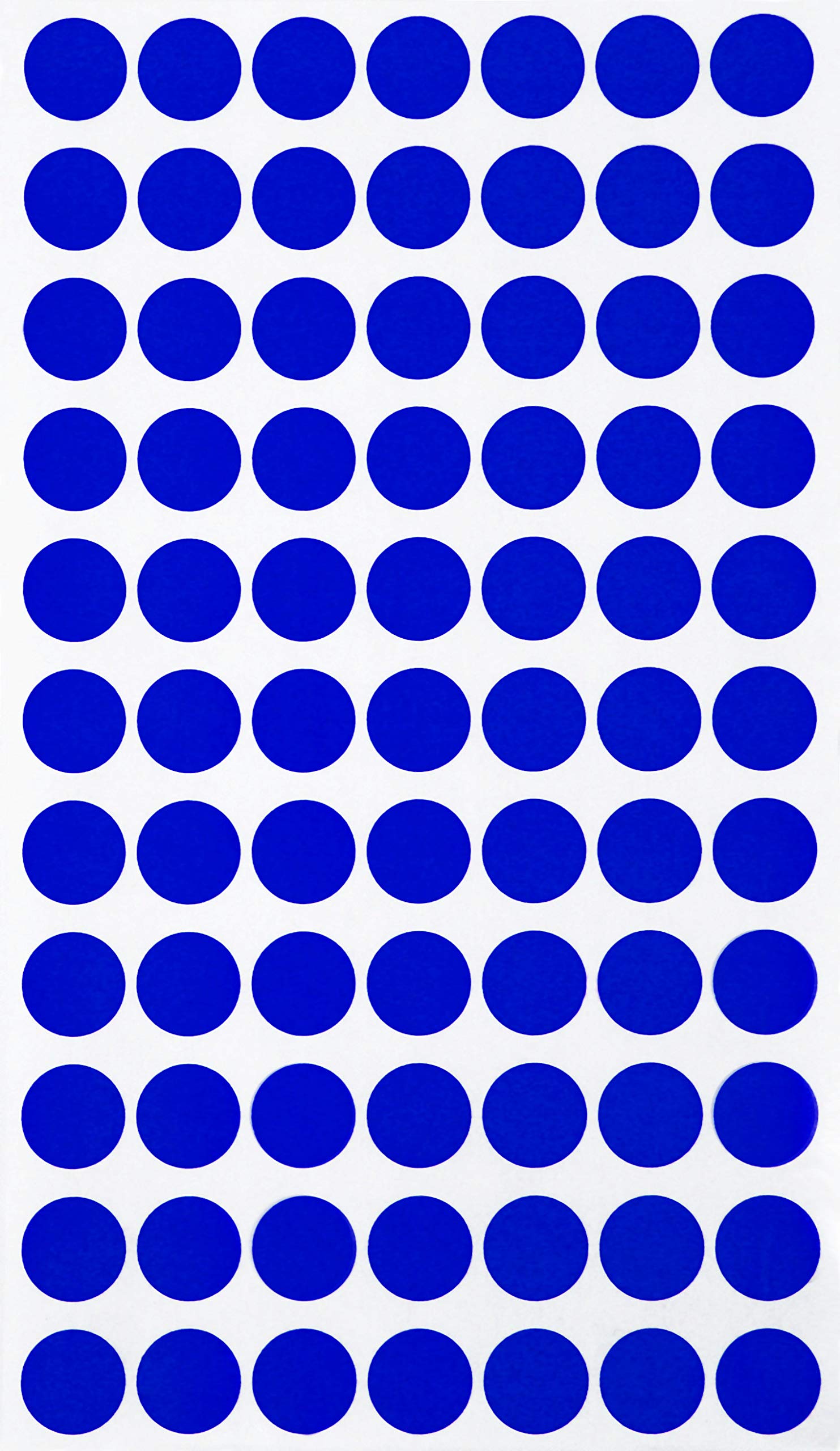 Royal Green Removable Stickers Labels in Blue Colored dots 1.5 cm 15mm (Approx 5/8 inch 19/32) - 1540 Pack